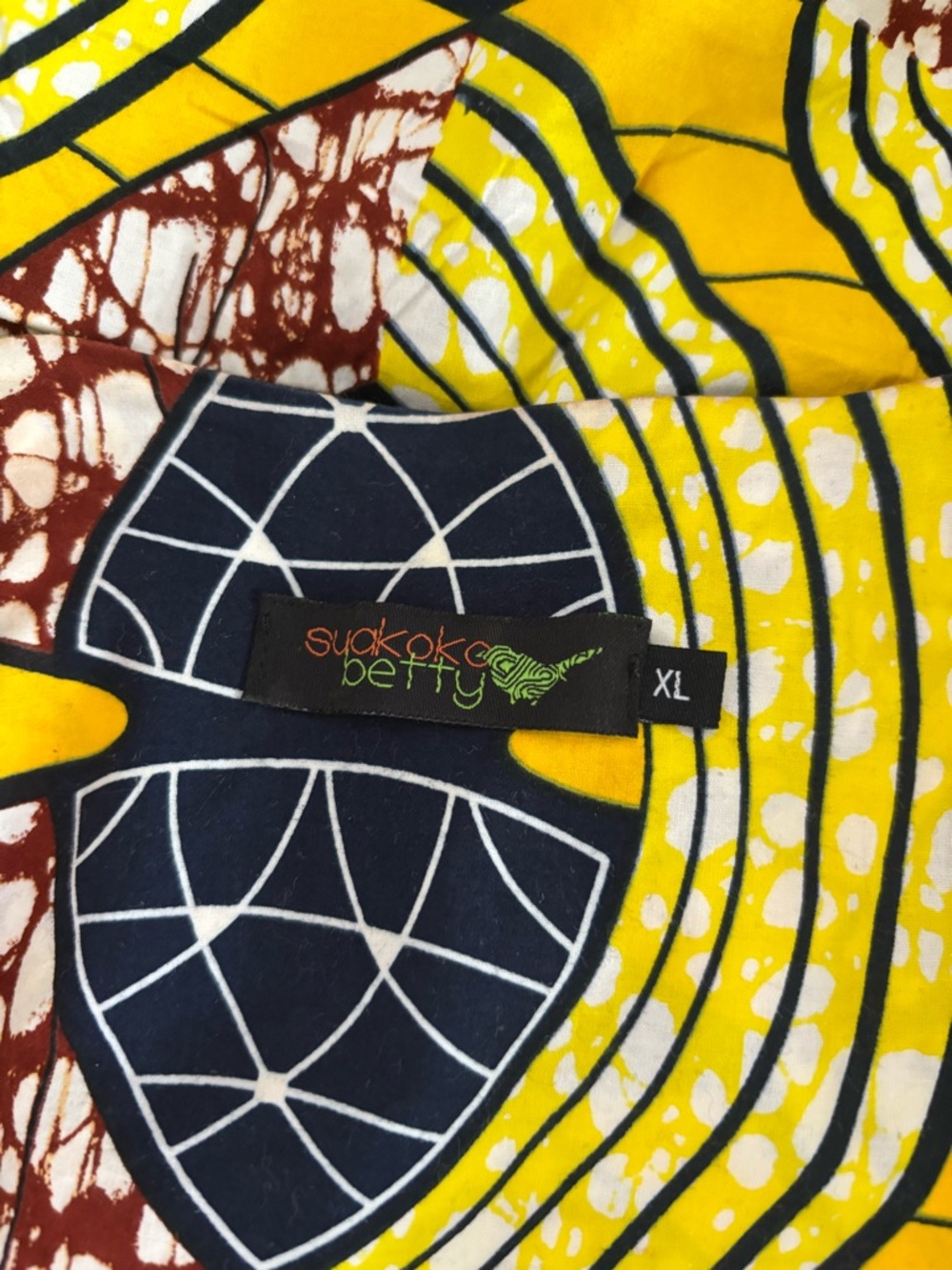 Suakoko Betty African Print Wrap Blouse with Tie Waist - XL - Picture 6 of 7